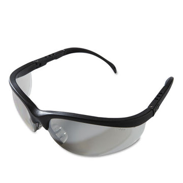 MCR™ Safety Klondike Safety Glasses, Black Matte Frame, Clear Mirror Lens freeshipping - TVN Wholesale